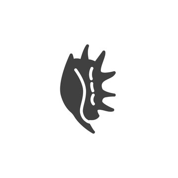 Tropical seashell vector icon. filled flat sign for mobile concept and web design. Exotic Shellfish glyph icon. Symbol, logo illustration. Vector graphics