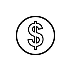 Obraz premium money - dollar - coin icon vector design template
