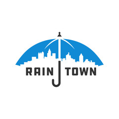 Fototapeta premium City umbrella vector logo