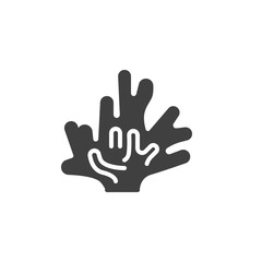 Obraz premium Sea weed vector icon. filled flat sign for mobile concept and web design. Seaweed leaves glyph icon. Symbol, logo illustration. Vector graphics