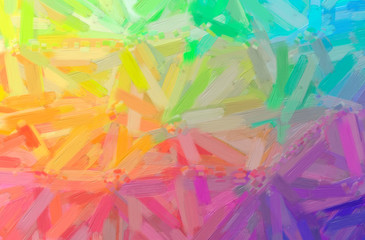 Abstract illustration of orange, purple Oil Paint with big brush background