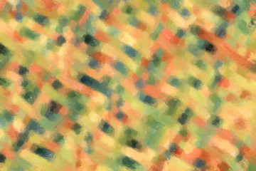 Blue, green and brown waves Long brush Strokes Pastel abstract paint background.