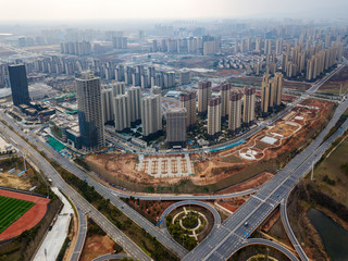 Fototapeta na wymiar Panoramic view of Nanchang, the capital of Jianxi