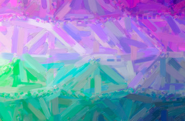 Abstract illustration of green, purple Oil Paint with big brush background