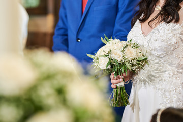 wedding bouquet in hands