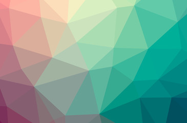 Illustration of abstract Green, Yellow horizontal low poly background. Beautiful polygon design pattern.