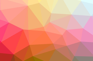 Illustration of abstract Orange, Pink, Red horizontal low poly background. Beautiful polygon design pattern.