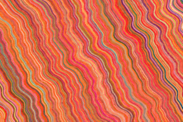 Pink, orange, red and blue waves Impasto abstract paint background.