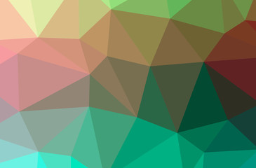 Fototapeta na wymiar Illustration of abstract Green, Yellow horizontal low poly background. Beautiful polygon design pattern.
