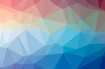 Obraz premium Illustration of abstract Blue And Brown horizontal low poly background. Beautiful polygon design pattern.