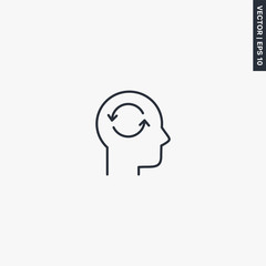 Planing, linear style sign for mobile concept and web design