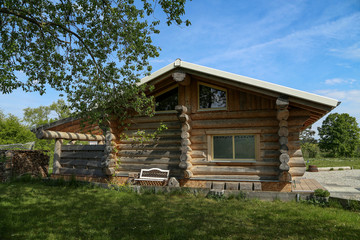 Sauna is healthy. Finnish sauna with hot dry steam