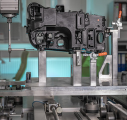 accurate 3d measurement of plastic castings on a modern machine for the automotive industry, computer controlled, program industry 4.0