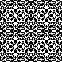 black and white abstract seamless pattern