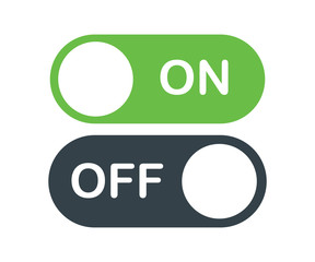 on off activate slider buttons vector