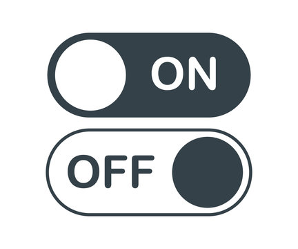 on off activate slider buttons vector