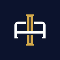 Initial Letter IA AI Monogram Logo Design