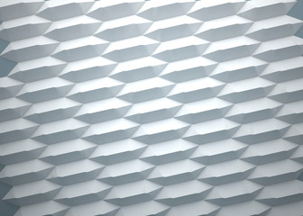 Abstract background of hexagons on white background.