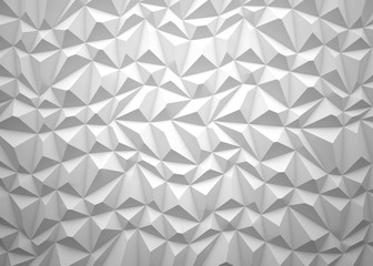 Abstract background of polygons on white background.