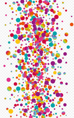 Colorful Polka Abstract Transparent Background. 