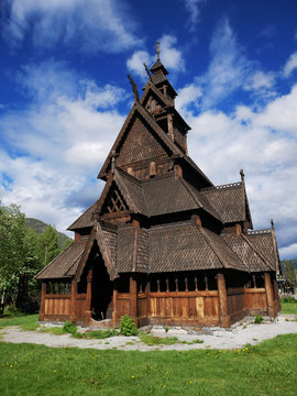 Middle age Stavkirke in norway