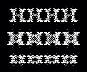 Set of vintage ornaments. Frames, borders, dividers. Ornate decorative design elements for invitation, congratulation and greeting card. Vector Ornament. Hand-drawn Filigree decoration