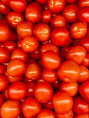 lots of ripe red tomatoes to eat like a background