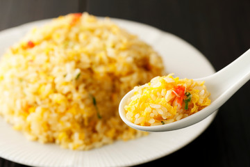 蟹炒飯　Crab fried rice
