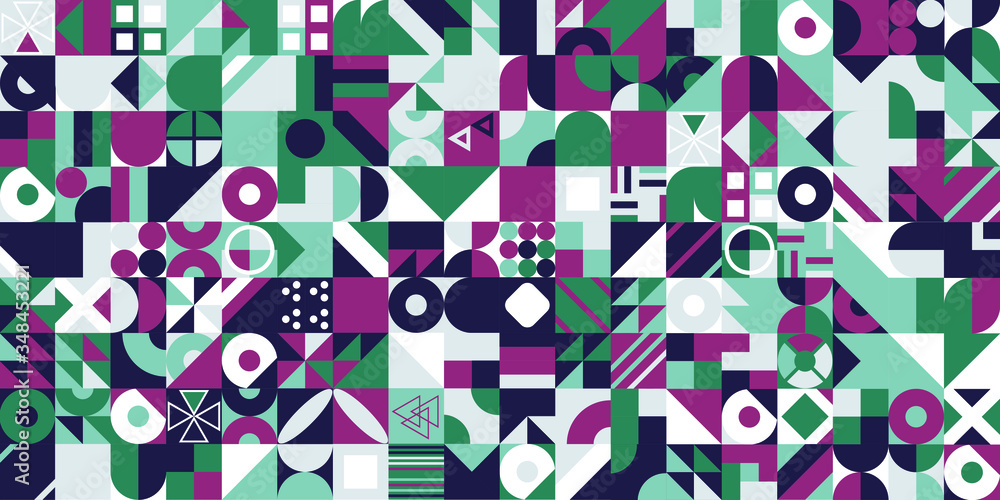 Poster abstract vector pattern design in geometric flat style for web banner, business presentation, brandi