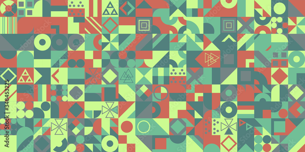 Poster abstract vector pattern design in geometric flat style for web banner, business presentation, brandi