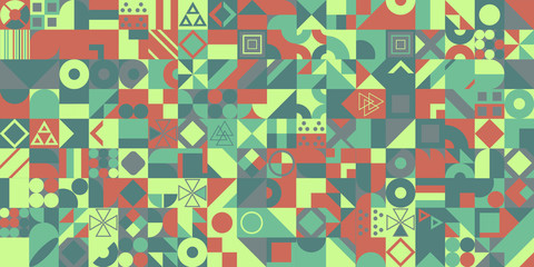 Abstract vector pattern design in Geometric flat style for web banner, business presentation, branding package, fabric print, wallpaper