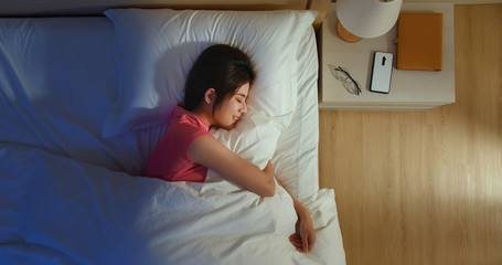 asian woman sleep well
