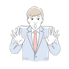 驚く男性社員