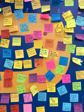 Messages of hope at the Out of the Darkness walk to support suicide prevention in San Diego