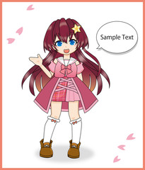 萌え女の子【ベクター系女子】MOMOちゃんcharacter