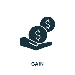 Gain icon from investment collection. Simple line Gain icon for templates, web design and infographics