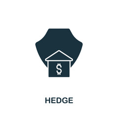 Hedge icon from investment collection. Simple line Hedge icon for templates, web design and infographics