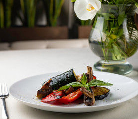 Grilled vegetables in a top restaurant