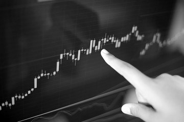 The Stock Exchange, Streaming Trade Screen, The stock screen Show the stock price rise.