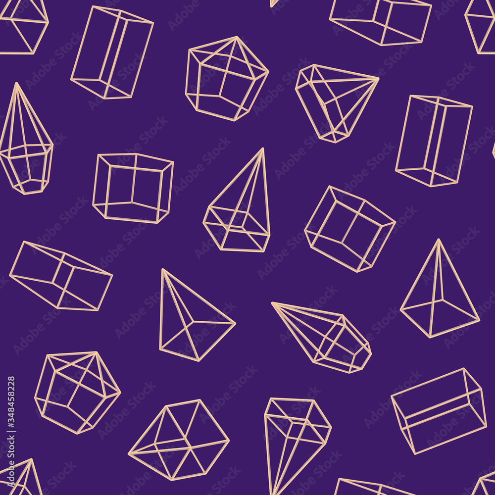 Poster geometric glass container with thin line sides seamless pattern background. vector