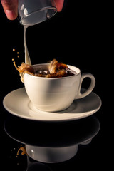 cup of coffee with milk