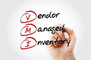 Fototapeta premium VMI - Vendor Managed Inventory acronym, business concept background