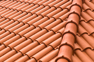 Closeup of roof tiles