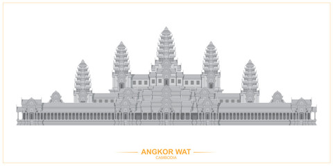 Angkor Wat is one of the world's heritage sites located in Cambodia,it is the largest Hindu temple in the world.