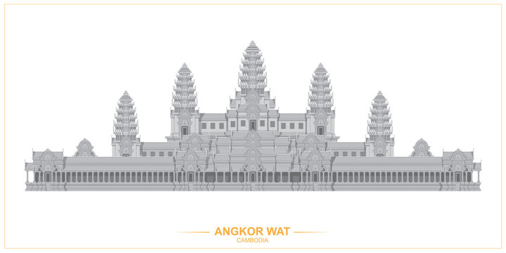 Angkor Wat is one of the world's heritage sites located in Cambodia,it is the largest Hindu temple in the world.