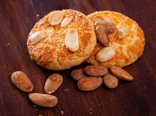 Fototapeta premium Sweet cookies with almond