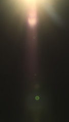 Abstract Natural Sun flare on the black