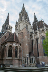 Fototapeta na wymiar Germany Ulm city, view of Ulm Cathedral