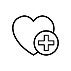 heart care icon vector design template
