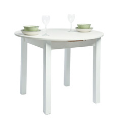 table on white background